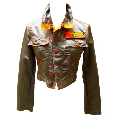 Pre-owned Jean Paul Gaultier Dark Grey Nylon  Cropped Jacket In Gray