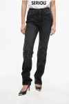 Jean Paul Gaultier Jeans With Padded Inlays And Lace Up In Black