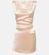 Jean Paul Gaultier Deconstructed Satin Minidress In Salmon