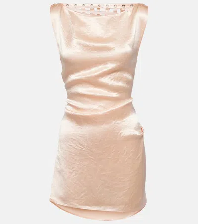 JEAN PAUL GAULTIER DECONSTRUCTED SATIN MINIDRESS