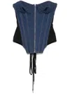 Jean Paul Gaultier Women Denim Bustier In Blue