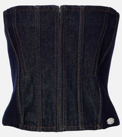 Jean Paul Gaultier Denim Corset In Blue