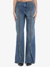 Jean Paul Gaultier Zipped Trousers Featuring Flared Legs In Blue