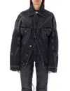 Jean Paul Gaultier Woman Denim Outerwear Black Size M Cotton In Vintage Black