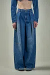 Jean Paul Gaultier Denim Jean With Foam Detail On The Back In Blue