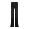 Jean Paul Gaultier Jeans With Padded Inlays And Lace-up In Black