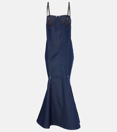 JEAN PAUL GAULTIER DENIM MAXI DRESS