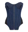 Jean Paul Gaultier Women Denim Bustier In Navy