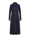 Jean Paul Gaultier Navy Blue Denim Trompe-lil Coat In Black
