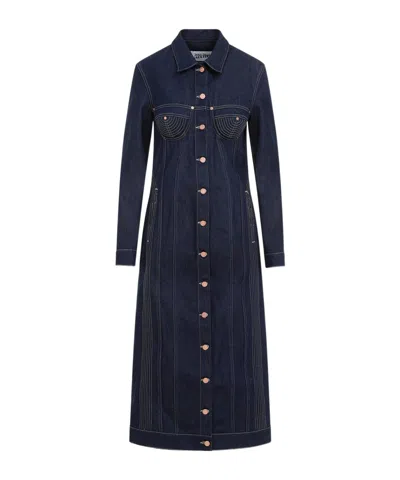 JEAN PAUL GAULTIER DENIM MIDI COAT