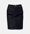 Jean Paul Gaultier Denim Miniskirt In Blue