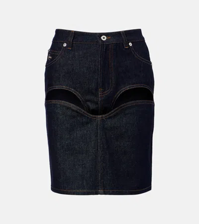 Jean Paul Gaultier Denim Miniskirt In Blue
