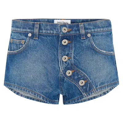 Pre-owned Jean Paul Gaultier Denim Shorts 'vintage Blue' | Women's Size 27