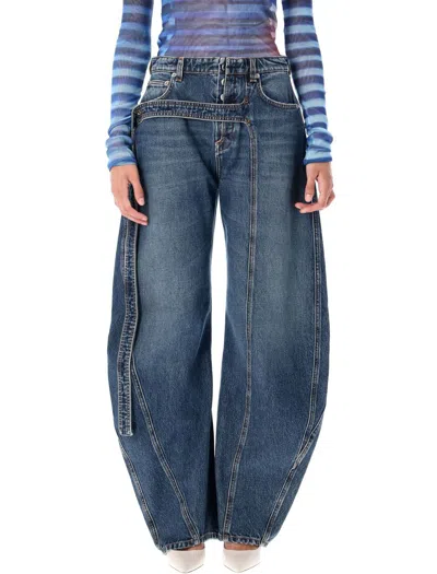 Jean Paul Gaultier Low Waist Belted  Denim Baloon