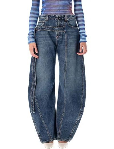 Jean Paul Gaultier Low Waist Belted  Denim Baloon