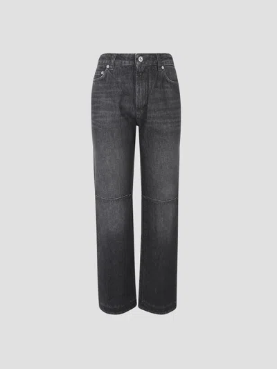 Jean Paul Gaultier Denim Trouser With Cut Out Detail In Black