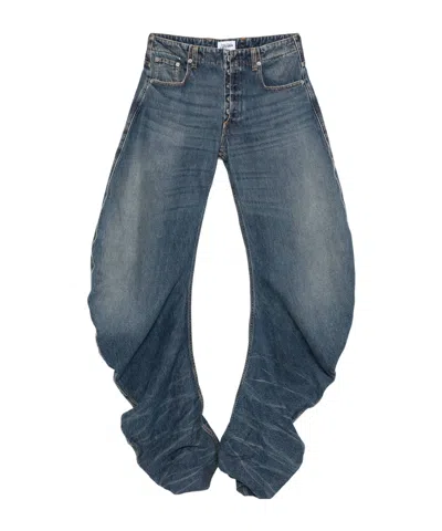 Jean Paul Gaultier Denim Trousers With Belt Loops In Blue