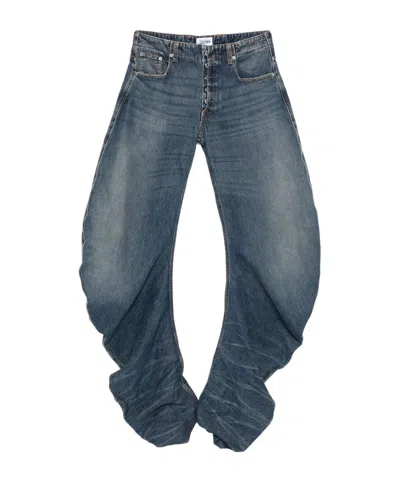 Jean Paul Gaultier Relaxed-fit Low-rise Jeans With Unique Side Zipper In Blue