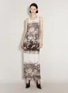 Jean Paul Gaultier Graphic Print Dress In White