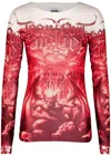 Jean Paul Gaultier The Red Diablo Top Woman White In Polyamide In White And Red