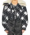 Jean Paul Gaultier Layered Shearling-collar Jacket In Multi