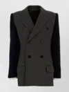 Jean Paul Gaultier Double-breasted Wool Blend Blazer Pockets In Multi