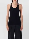 Jean Paul Gaultier Double Buckle Racerback Tank Top In Black