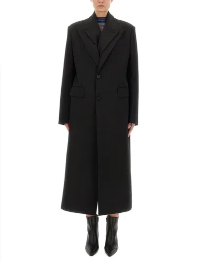 Jean Paul Gaultier Double Layer Coat Unisex In Black