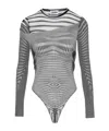 Jean Paul Gaultier The Draped Body Morphing Bodysuit In Gray