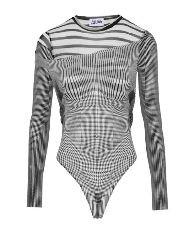 Jean Paul Gaultier The Draped Body Morphing Bodysuit In White