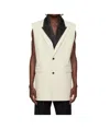 Jean Paul Gaultier Double Layer Sleeveless Blazer In Neutral