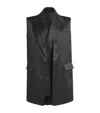 Jean Paul Gaultier Double-layer Sleeveless Jacket In Black