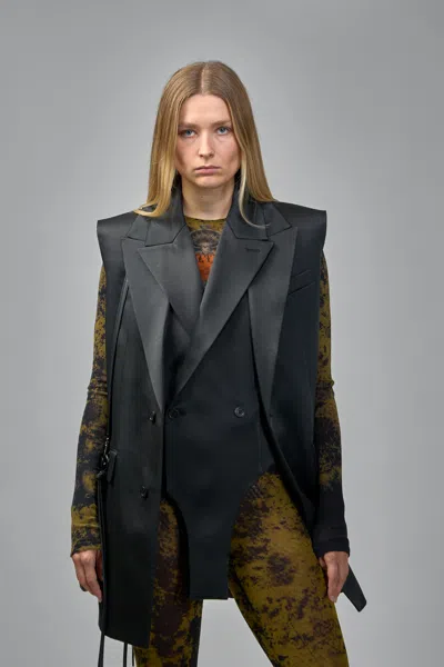 JEAN PAUL GAULTIER DOUBLE-LAYER SLEEVELESS JACKET