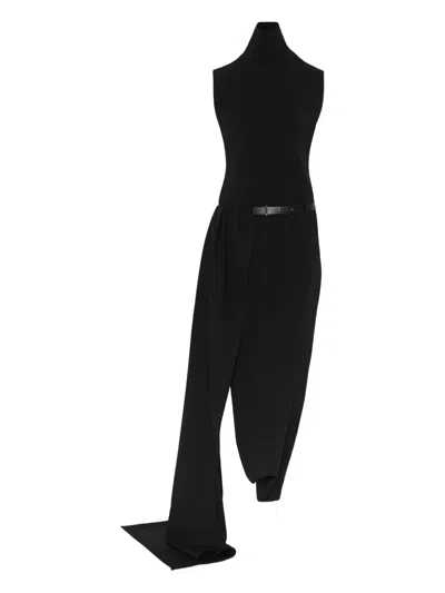 JEAN PAUL GAULTIER DRAPED BELTED MIDI DRESS