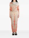 Jean Paul Gaultier Draped Body Morphing Dress In Neutrals
