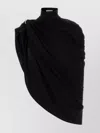 Jean Paul Gaultier Draped High Neck Sleeveless Top In Black