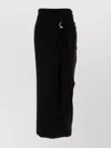 Jean Paul Gaultier Womens Black Piercing Asymmetric Jersey Midi Skirt In Black