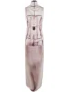 Jean Paul Gaultier Graphic-print Sleeveless Maxi Dress In Black