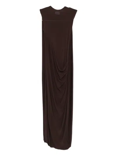 JEAN PAUL GAULTIER DRAPED SLEEVELESS MAXI DRESS