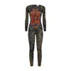 Jean Paul Gaultier Graphic Print Full-length Dress With Long Sleeves