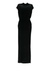 Jean Paul Gaultier Women Long Dress With Inserts In Black