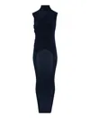 Jean Paul Gaultier High-neck Dress In Blue