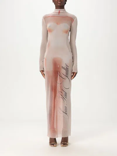 JEAN PAUL GAULTIER DRESS JEAN PAUL GAULTIER WOMAN COLOR BEIGE,G52844022