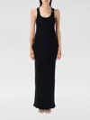 Jean Paul Gaultier Womens Black Ribbed Scoop-neck Cotton-jersey Midi Dress In Black
