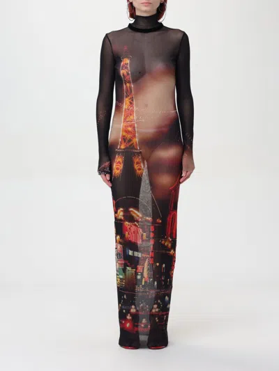 JEAN PAUL GAULTIER DRESS JEAN PAUL GAULTIER WOMAN COLOR BLACK,F76654002