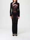 Jean Paul Gaultier Dress  Woman Color Brown In Black