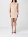 Jean Paul Gaultier Womens Nude Ribbed Sleeveless Cotton-jersey Mini Dress In Brown