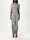 Jean Paul Gaultier Mariniere Body Morphing Layered Mesh Maxi Dress In White