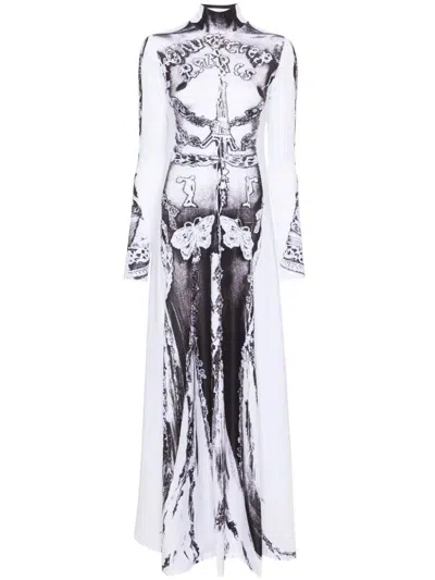 Jean Paul Gaultier Gaultier Paris 超长连衣裙 In White Black