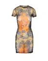 Jean Paul Gaultier Medallion Mesh Mini Dress